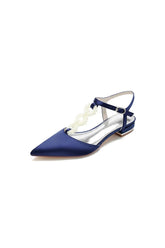 Pearl Strap Pointed Toe Flats