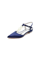 Pearl Strap Pointed Toe Flats