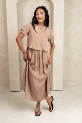 Elani Maxi Skirt in Mocha FINAL SALE