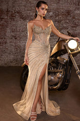MACKENZIE GOWN FITTED STRAPLESS DRESS