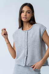 Paige Knit Sweater in Grey