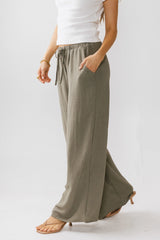 Salma Wide Leg Pants in Olive