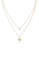 Layered Starburst Crystal Necklace