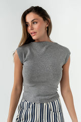 Maggie Knit Top in Grey