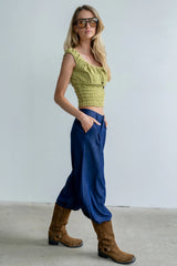 Joey Pleated Pants in Blue