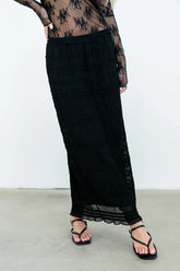 Marcus Chiffon Maxi Skirt in Black