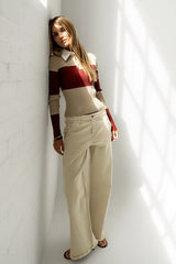 Wrenley Striped Sweater in Rust FINAL SALE