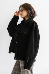 Sarah Corduroy Jacket in Black FINAL SALE