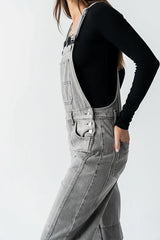 Tansy Denim Overalls in Grey