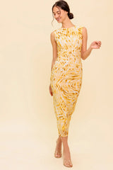 Wild As Ever Power Mesh Cheetah Print Bodycon Midi Dress