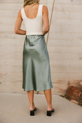 Zada Midi Skirt in Sage FINAL SALE