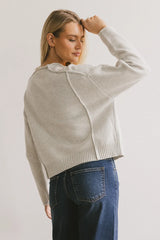Leander Knit Sweater in Grey FINAL SALE