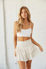 Day Tripper High Rise Tiered Ruffle Skort