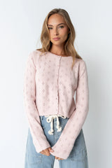 Kandy Scalloped Sweater in Pink