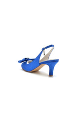 Open Toe Beaded Satin Stiletto Heels With Bow