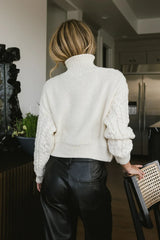 Noah Cable Knit Sweater in Cream FINAL SALE