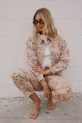 Kellie Floral Bomber Jacket in Vintage Ginger FINAL SALE