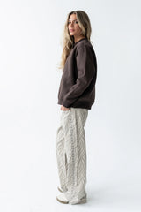 Marie Oversized Sweatshirt in Brown
