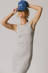 Daphne Midi Dress in Heather Grey FINAL SALE