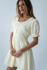 Jennie Mini Dress in Cream