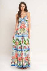 FRESH BOTANICAL MULTI FLORAL MAXI DRESS
