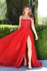 Alisha Gown Red Tulle A line Dress With Open Back