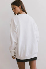 Pretty Bows Crewneck in Cream FINAL SALE