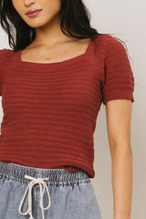 Lewis Knit Sweater in Marsala FINAL SALE