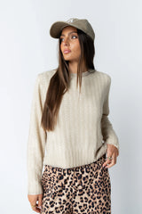 Leo Layered Sweater in Beige