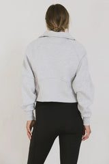 Alyssa Half Zip in Heather Grey FINAL SALE