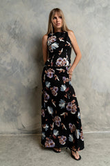 Eden Floral Top in Black