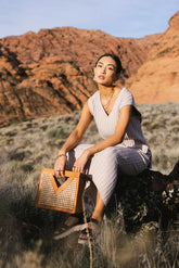 Meilani Ribbed Sweater Vest in Taupe FINAL SALE