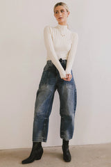 Winnie Ribbed Top in Cream FINAL SALE