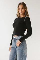 Russel Ribbed Sweater in Black FINAL SALE