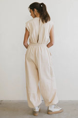 Weekend Warrior Jumpsuit in Ivory FINAL SALE