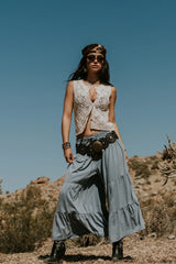 Kiara Crochet Button Vest