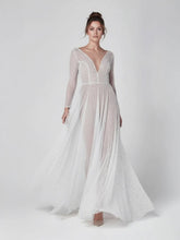 Bohemian A Line Sparkly Sequined Luxury Wedding Dresses