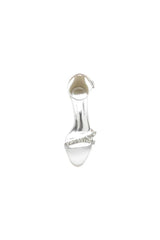 Open Toe Rhinestone Strap Buckle Wedding Shoes