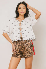 Kara Embroidered Blouse in Off White FINAL SALE