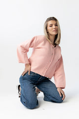 Carlie Knit Cardigan in Pink