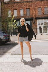 Lyla Collared Lace Top in Black FINAL SALE