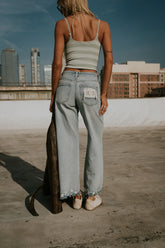 Marvin Crochet Wide Leg Jeans