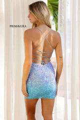 4270 Primavera Sequin Ombre Mini Dress