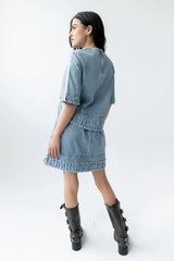 Jana Denim Skirt in Light Wash