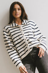 Harper Striped Cardigan in Navy FINAL SALE