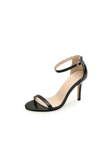 Outdoor Peep Toe Stiletto Heel Patent Leather Shoes With Hollow out
