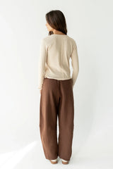 Maribel Barrel Sweatpants in Brown FINAL SALE