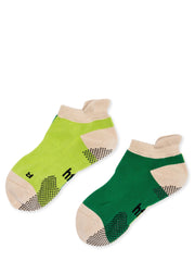 Half Half Sporty Grip Ankle Socks