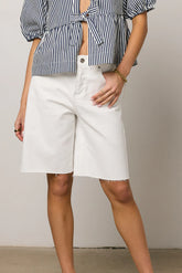 Lydia Bermuda Shorts in White