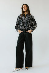 Sidney Embroidered Jacket in Faded Black